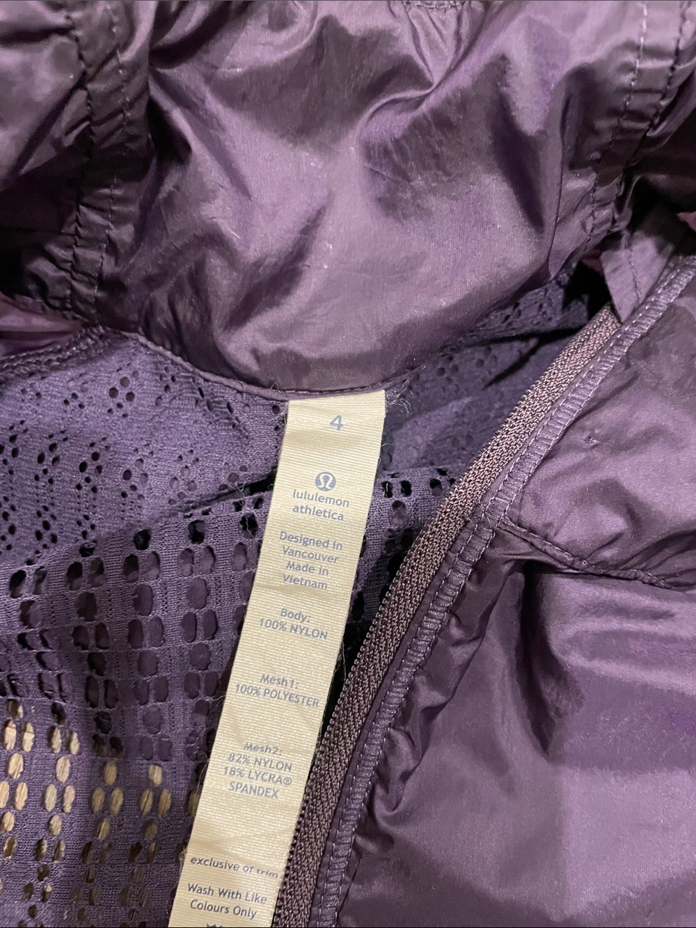 Lululemon Run Wild Jacket Purple Concord Grape size 4 Windbreaker Jacket - Women - Picture 9 of 12